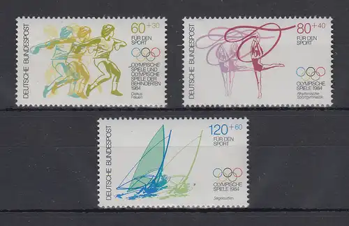 Bundesrepublik 1984 Sporthilfe Olympische Sommerspiele   Mi.-Nr. 1206-1208 ** 