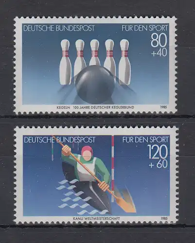 Bundesrepublik 1985 Sporthilfe Kegeln und Kanu  Mi.-Nr. 1238-1239 ** 