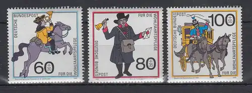 Bundesrepublik 1989 Wohlfahrt Postbeförderung   Mi.-Nr. 1437-1439 ** 