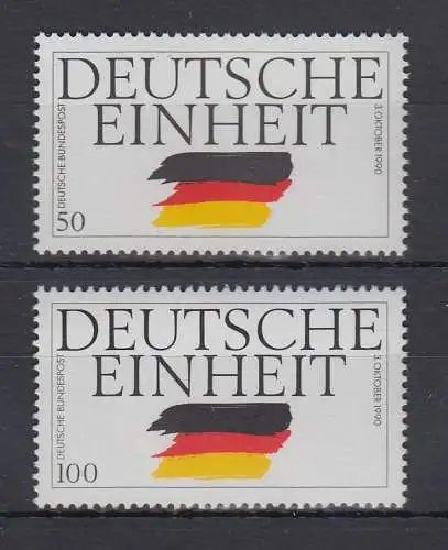 Bundesrepublik 1990 Deutsche Einheit  Mi.-Nr. 1477-1478 ** 