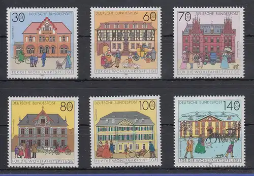 Bundesrepublik 1991 Wohlfahrt Historische Posthäuser  Mi.-Nr. 1563-1568 ** 