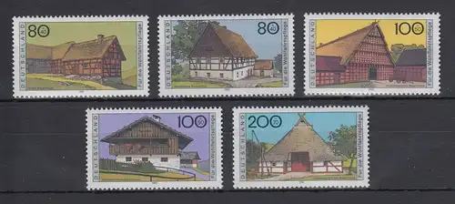 Bundesrepublik 1995 Wohlfahrt Bauernhäuser in Deutschland   Mi.-Nr. 1819-1823