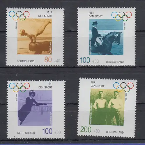 Bundesrepublik 1996 Sporthilfe 100 Jahre Olympische Spiele  Mi.-Nr. 1861-1864