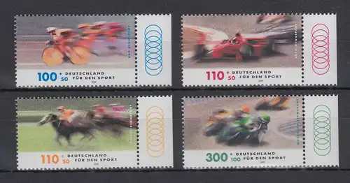 Bundesrepublik 1999 Sporthilfe Rennsport  Mi.-Nr. 2031-2034
