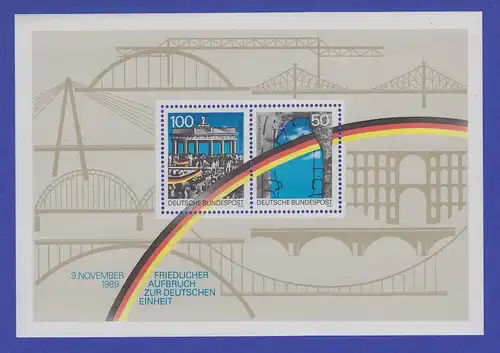 Bundesrepublik 1990 Blockausgabe Öffnung Deutscher Grenzen   Mi.-Nr. Block 22 **