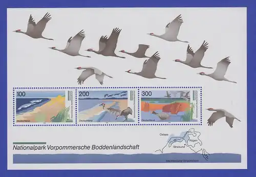 Bundesrepublik 1996 Blockausgabe Nationalpark Boddenlandschaft Mi.-Nr. Block 36 