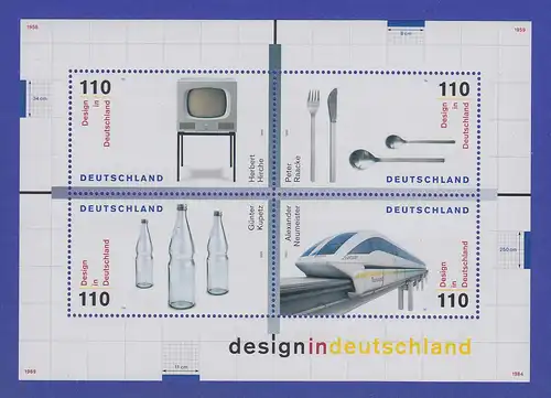 Bundesrepublik 1999 Blockausgabe Design in Deutschland   Mi.-Nr. Block 50 **
