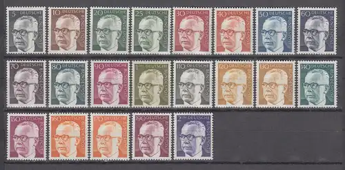 Bundesrepublik Heinemann kpl. Satz  21 Werte  **