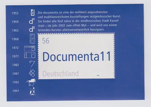 Bundesrepublik 2002 Blockausgabe Documenta Kassel  Mi.-Nr. Block 58 **