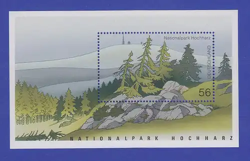 Bundesrepublik 2002 Blockausgabe Nationalpark Hochharz  Mi.-Nr. Block 59 **