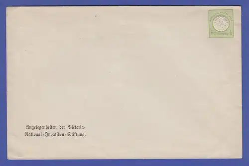 Dt. Reich Brustschild 1/3 Gr. privater GA-Umschlag Victoria-Invaliden-Stiftung