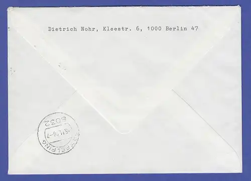 Berliner Frauen 170 Pfg 5er-Streifen als portoger. MEF auf R-Express-Brief. 