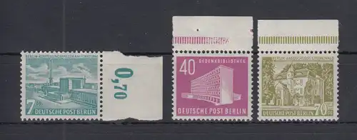 Berlin 1954 Freimarken Berliner Bauten Mi.-Nr. 121-123 kpl. Satz 3 Werte **