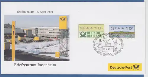 Deutschland ATM Fehlverwendung N24 auf Posthorn Mi-Nr. 1F Eröffnung BZ Rosenheim