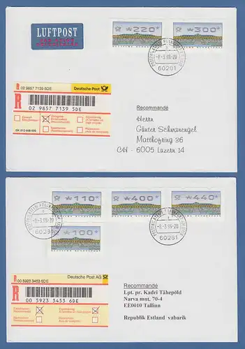 Deutschland ATM Mi-Nr. 2.2.3 Nagler-Posthorn Satz VS 2 auf 2 FDC's vom 8.3.99