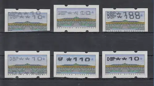 Deutschland ATM Mi-Nr 2.2.1 und 2.2.3  Lot 6 seltene DOPPELDRUCKE 