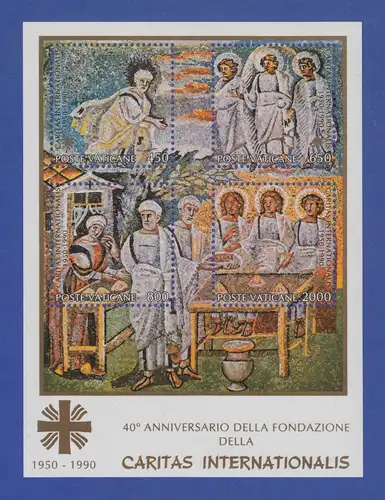 Vatikan Blockausgabe 1990 Mi.-Nr. Block 12 ** Caritas Internationalis 