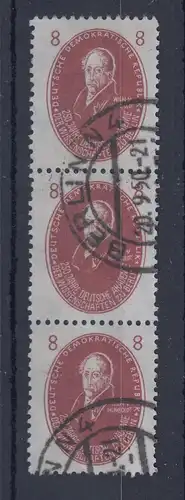 DDR Akademie 8-Pfennig-Wert Mi.-Nr. 264 senkr. Dreierstreifen gest. BERLIN N4