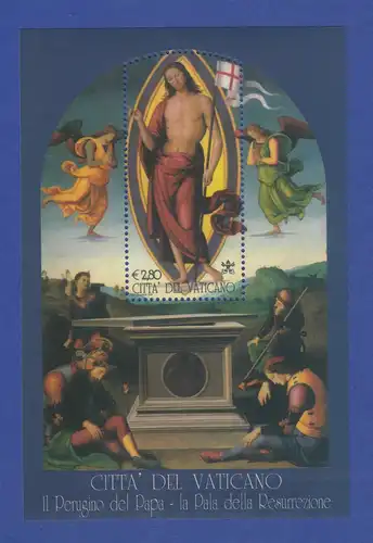 Vatikan Blockausgabe 2005 Mi.-Nr. Block 25 ** Altarbild der Perugino