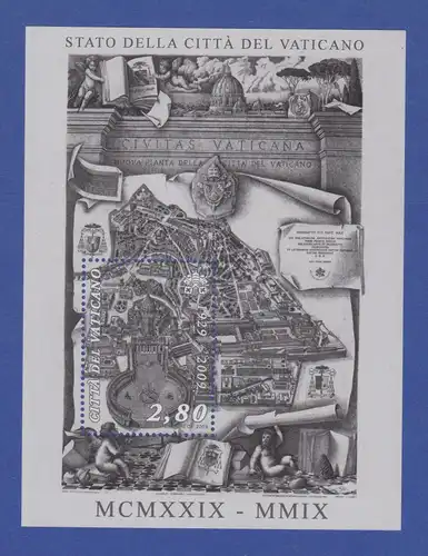 Vatikan Blockausgabe 2009 Mi.-Nr. Block 32 **  80 Jahre Vatikanstadt