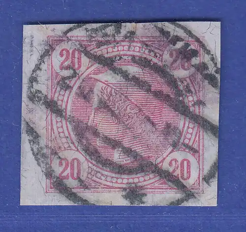 Österreich 1901 Zeitungsmarke mit Lackstreifen 20 H. Mi.-Nr. 104 gest. gepr. BPP