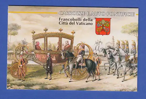Vatikan Markenheftchen 1997 Mi.-Nr. MH 6 ** Kutschen und Automobile  