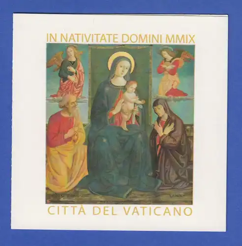 Vatikan Markenheftchen 2009 Mi.-Nr. MH 17 ** Weihnachten Gemälde 