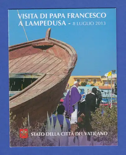 Vatikan Markenheftchen 2013 Mi.-Nr. MH 23 ** Papstreise Lampedusa