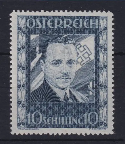 Österreich 1936 10 Schilling Engelbert Dollfuss Mi.-Nr. 588 ungebraucht *