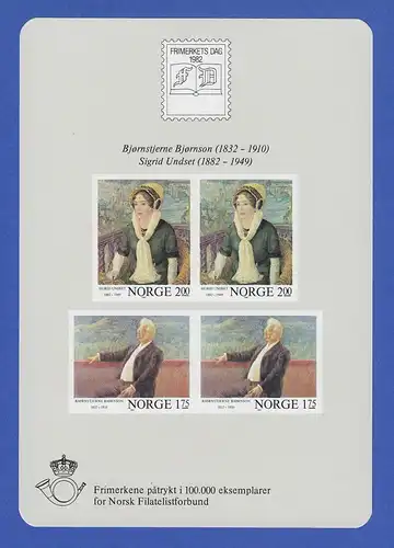 Norwegen 1982 Block 4 **  Schriftsteller 