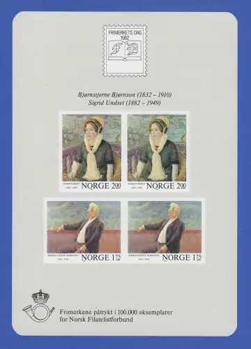 Norwegen 1982 Block 4 **  Schriftsteller 