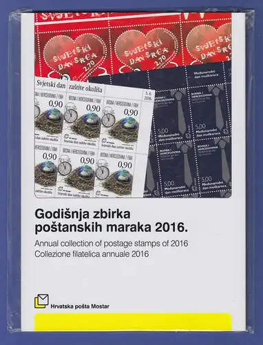 Bosnien kroatische Post Mostar Briefmarken-Jahrbuch 2016 kpl. bestückt **