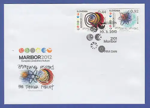 Slowenien 2012 EUROPA Maribor europ. Kulturhauptstadt Mi.-Nr. 952-53 auf FDC