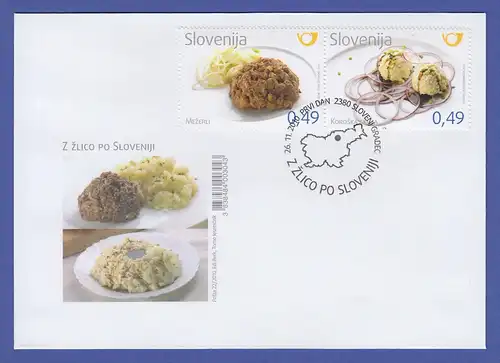 Slowenien 2010 Regionale Küche Mi.-Nr. 874-75 im Paar auf FDC