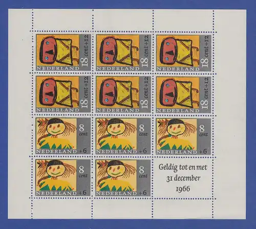 Niederlande Blockausgabe 1965 Mi.-Nr. Block 3 ** Kinderzeichnungen  