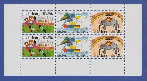 Niederlande Blockausgabe 1976 Mi.-Nr. Block 15 ** Kinderzeichnungen  