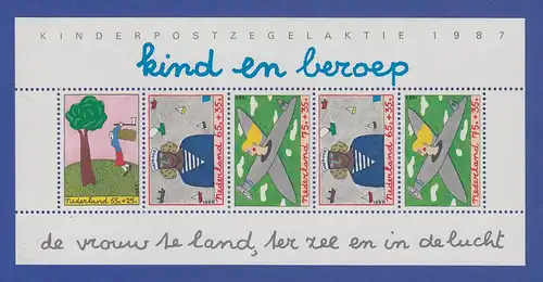 Niederlande Blockausgabe 1987 Mi.-Nr. Block 30 **  Kind und Beruf