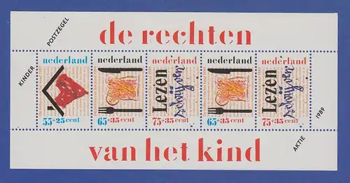Niederlande Blockausgabe 1989 Mi.-Nr. Block 33 **  Das Kind und seine Rechte