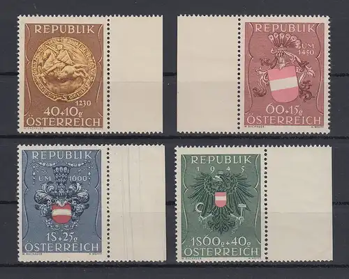 Österreich 1949 Kriegsgefangenen-Fürsorge Mi.-Nr. 937-940 Seitenrand-Satz  **