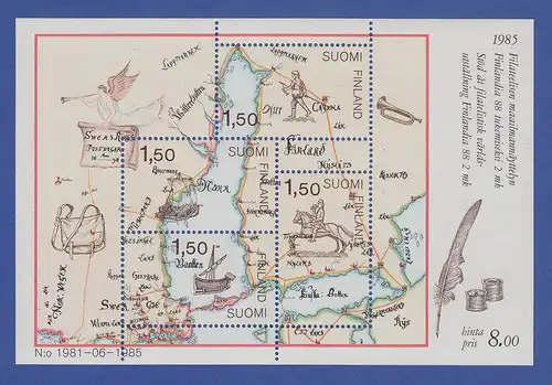 Finnland Blockausgabe 1985 Mi.-Nr. Block 1 ** FINLANDIA `88 Helsinki