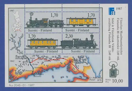 Finnland Blockausgabe 1987 Mi.-Nr. Block 3 ** FINLANDIA `88 Helsinki (III).