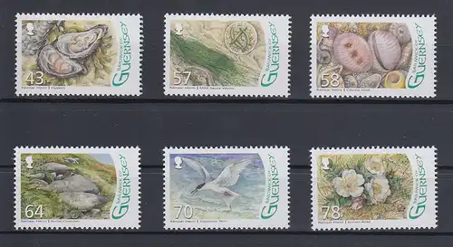 Guernsey 2016 Ramsar Herm Kleintiere und Pflanzen Satz 6 Werte **
