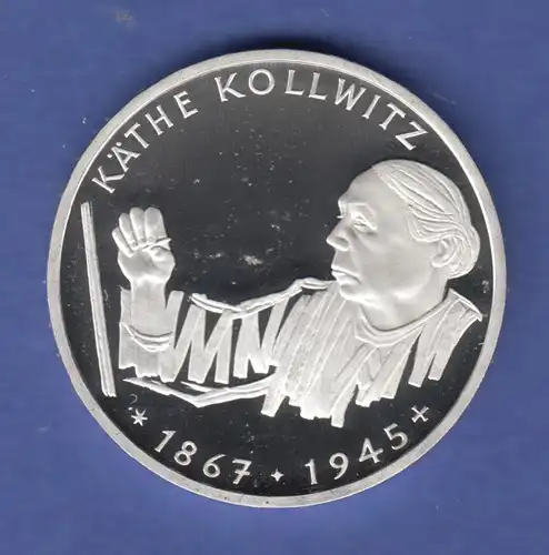 Bundesrepublik 10DM Silber-Gedenkmünze 1992  Käthe Kollwitz  PP