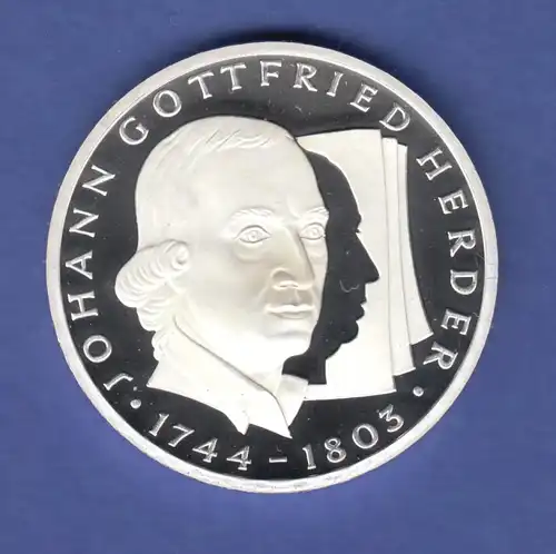 Bundesrepublik 10DM Silber-Gedenkmünze 1994 Johann Gottfried Herder PP