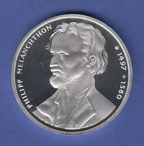 Bundesrepublik 10DM Silber-Gedenkmünze 1997 Philipp Melanchthon PP