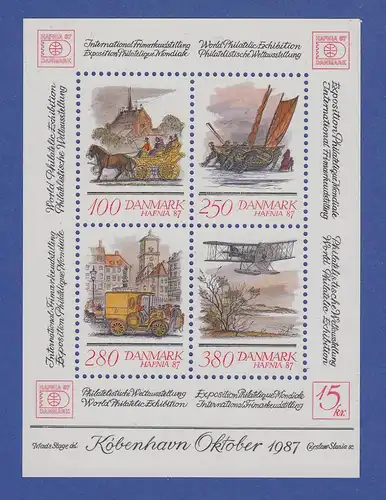 Dänemark 1986 Block 5 ** Briefmarkenausstellung HAFNIA `87 Kopenhagen