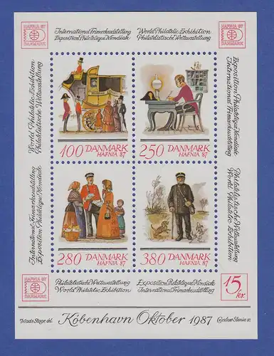 Dänemark 1986 Block 6 ** Briefmarkenausstellung HAFNIA `87 Kopenhagen