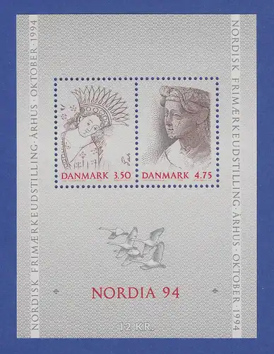 Dänemark 1992 Block 8 ** Briefmarkenausstellung NORDIA `94