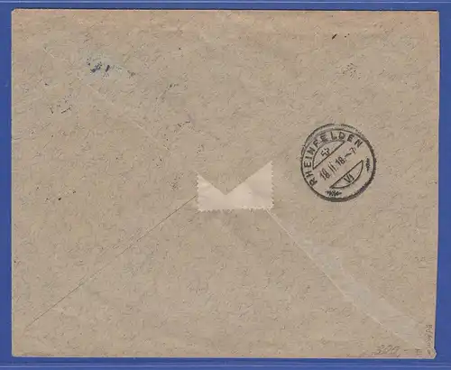 Deutsches Reich Germania Mi.-Nr. 86 IId waag. Paar MEF auf Brief Colmar - CH 