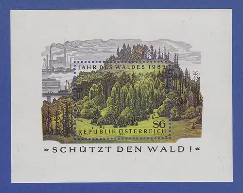 Österreich 1985 Blockausgabe Jahr des Waldes Mi.-Nr. Bl. 7